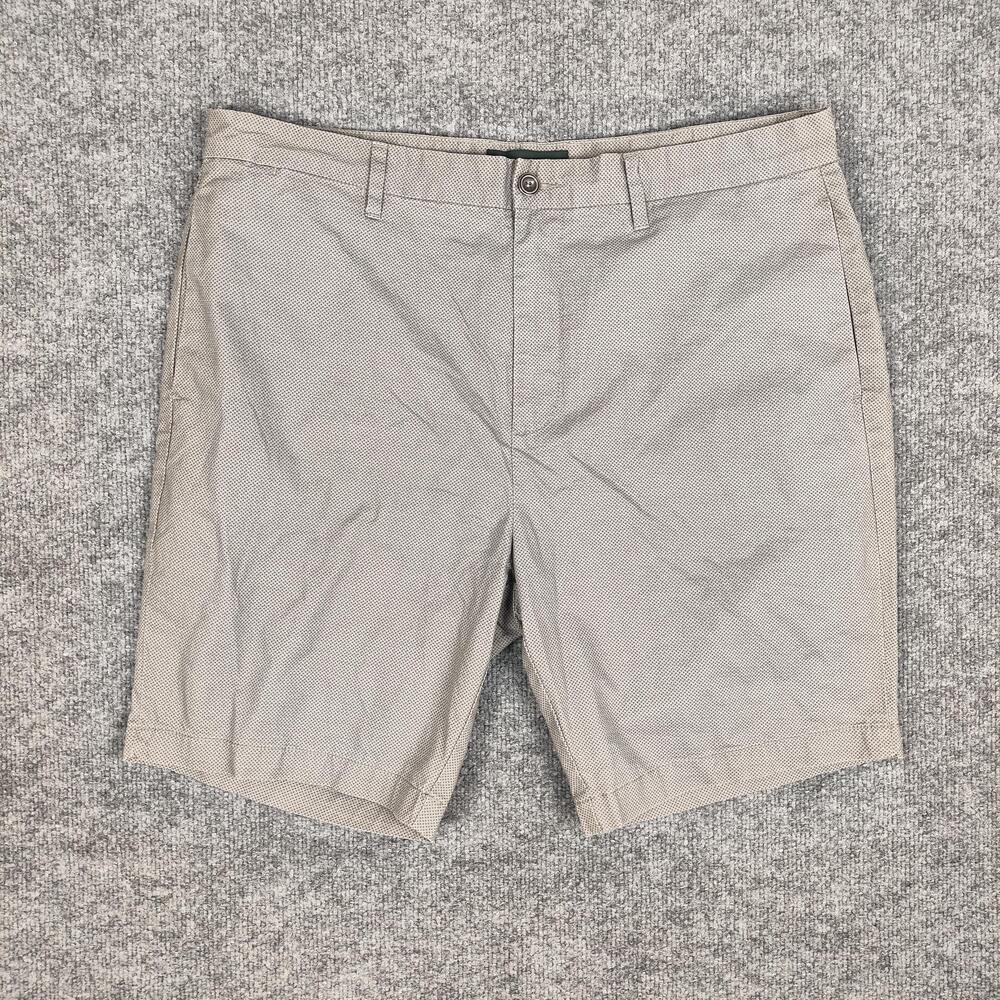 Rodd & Gunn Shorts Mens 38 Gray Slim Fit Chino Cotton Geometric Print Casual